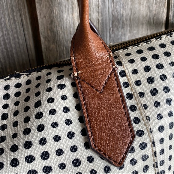 Fossil Coated Canvas Polka Dot Large City Tote - Picture 5 of 13